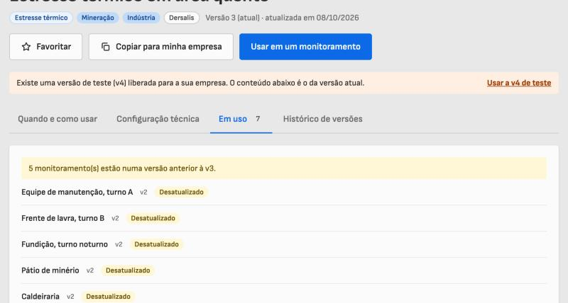 Aba Em uso do cenário